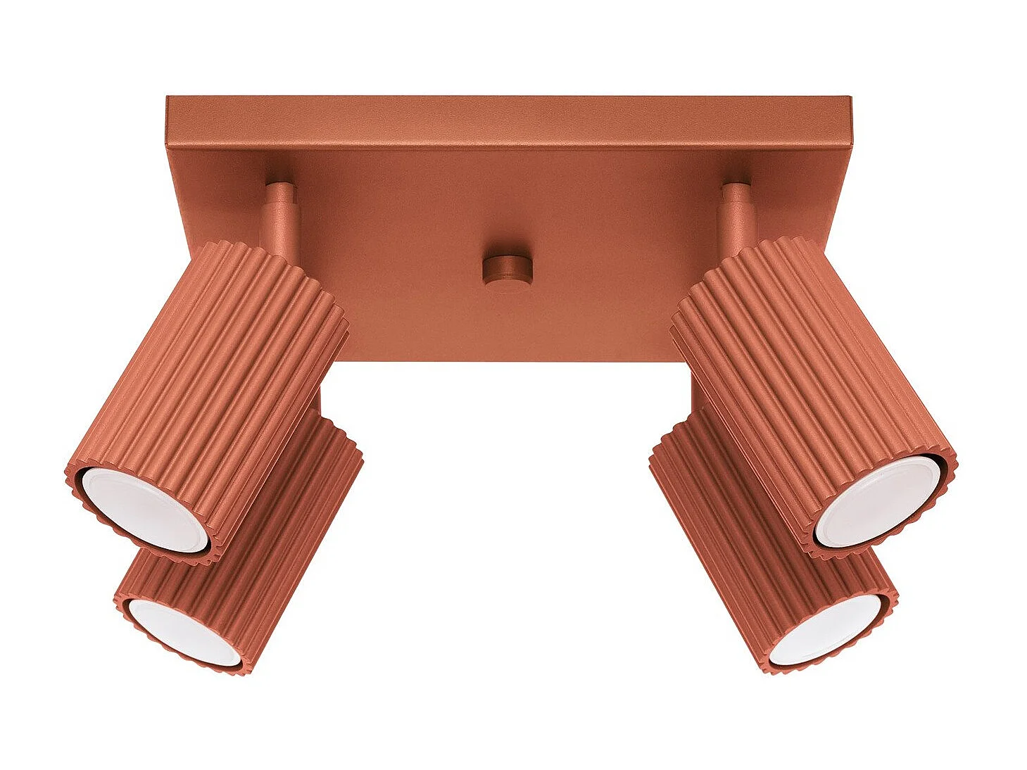 Plafonnier Onyx 4 rouge ocre