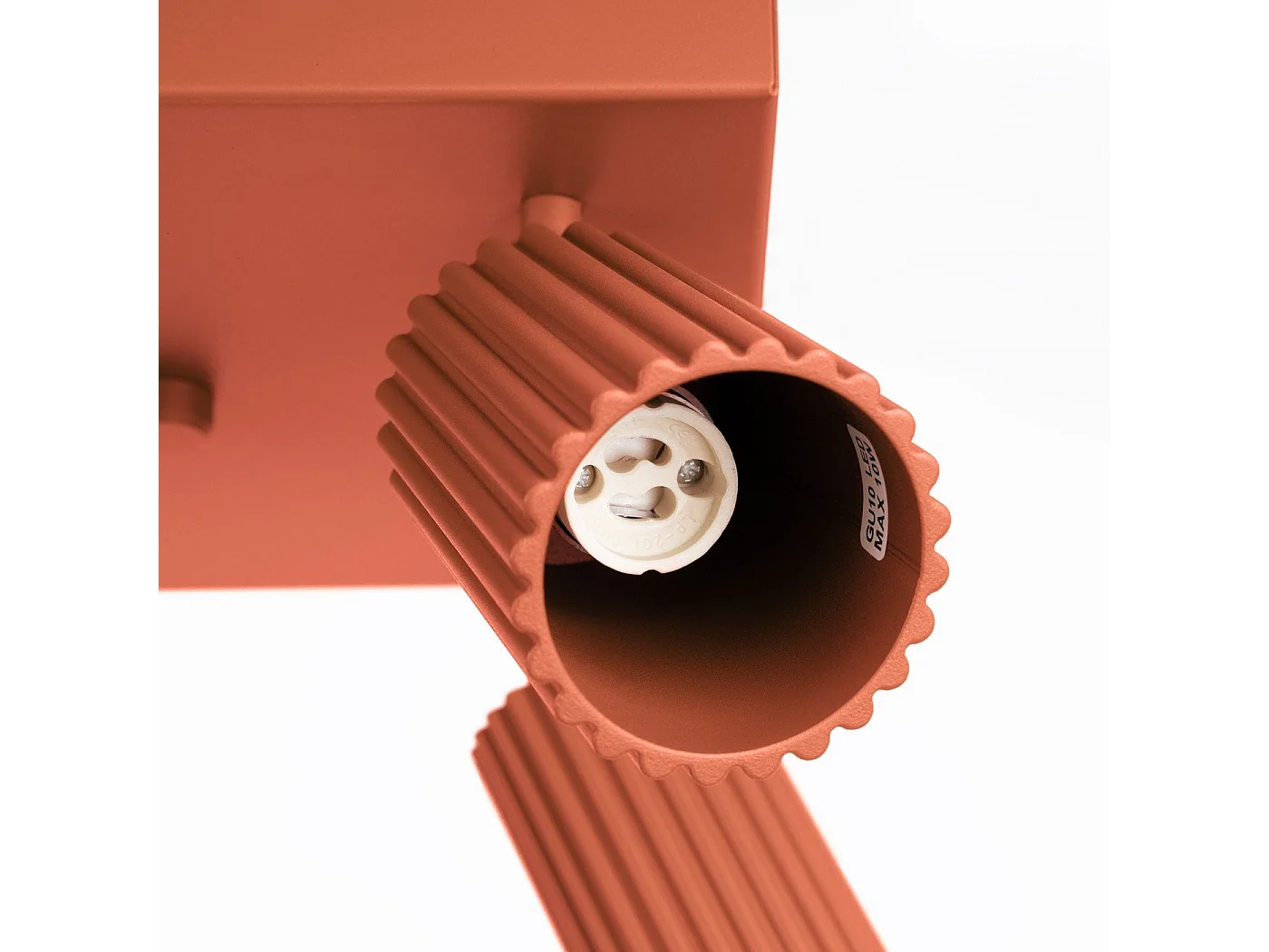 Plafonnier Onyx 4 rouge ocre