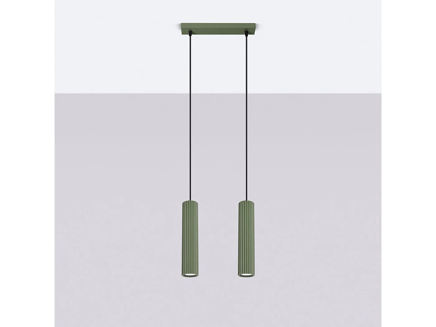 Lampe suspendue Onyx 2 vert olive