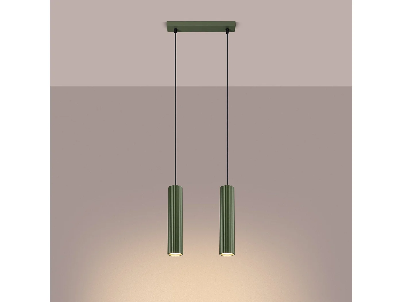 Lampe suspendue Onyx 2 vert olive