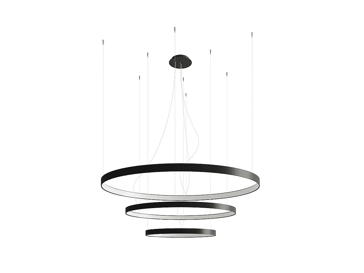 Lustre Nyra 3 55-78-110 noir LED 4000K