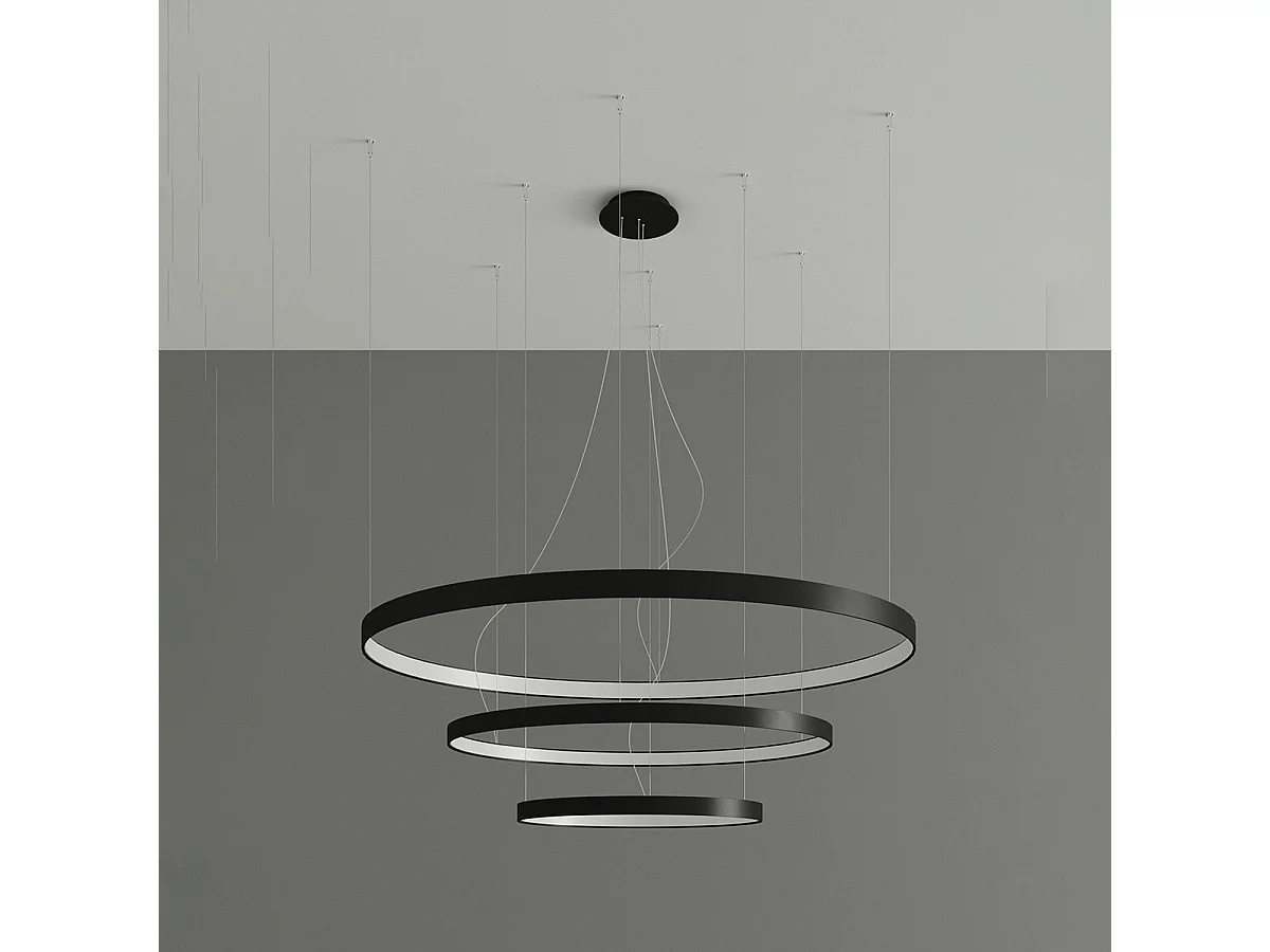 Lustre Nyra 3 55-78-110 noir LED 4000K