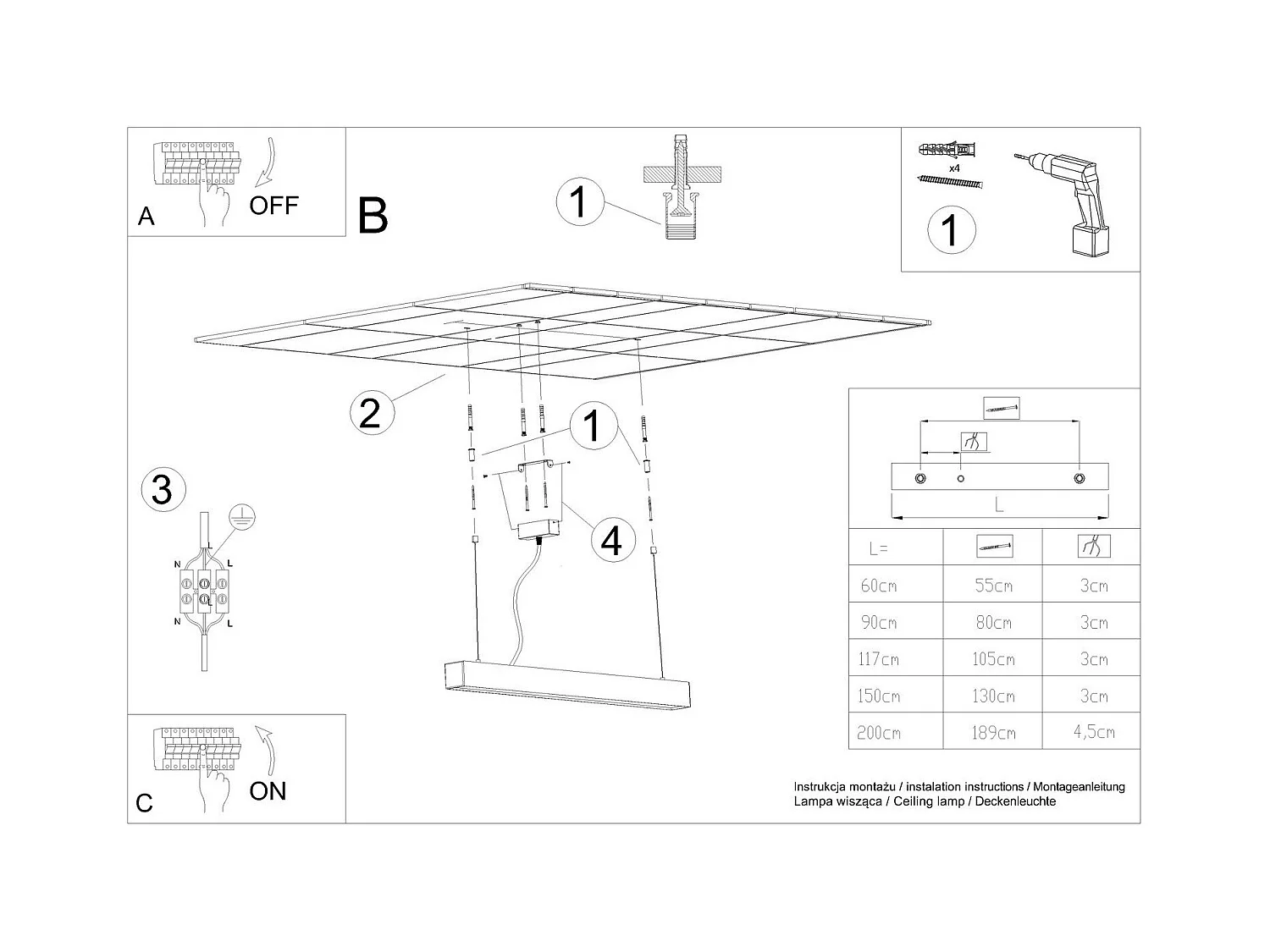 Lampe pendante Vesta 67 gris
