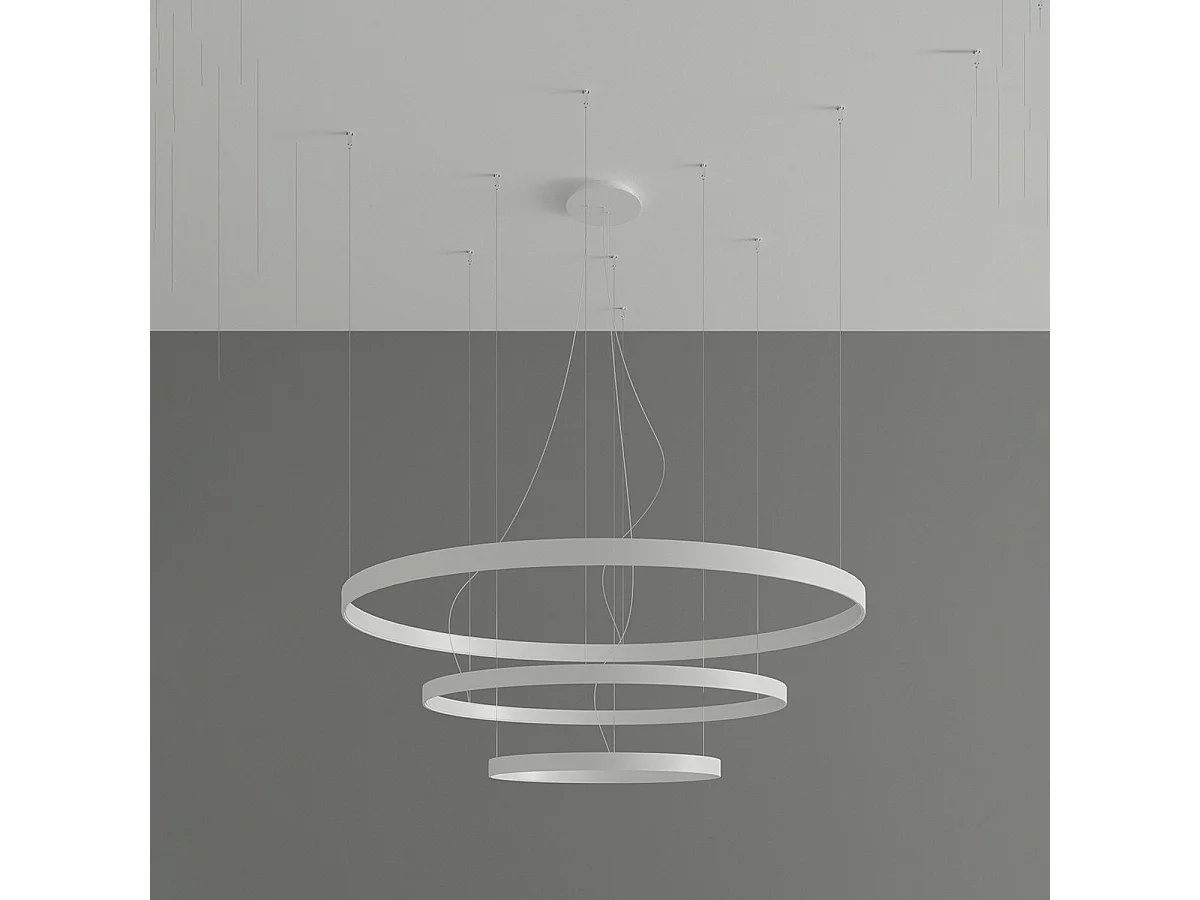 Lustre Nyra 3 55-78-110 blanc LED 3000K