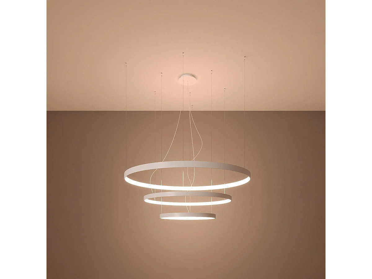 Lustre Nyra 3 55-78-110 blanc LED 3000K