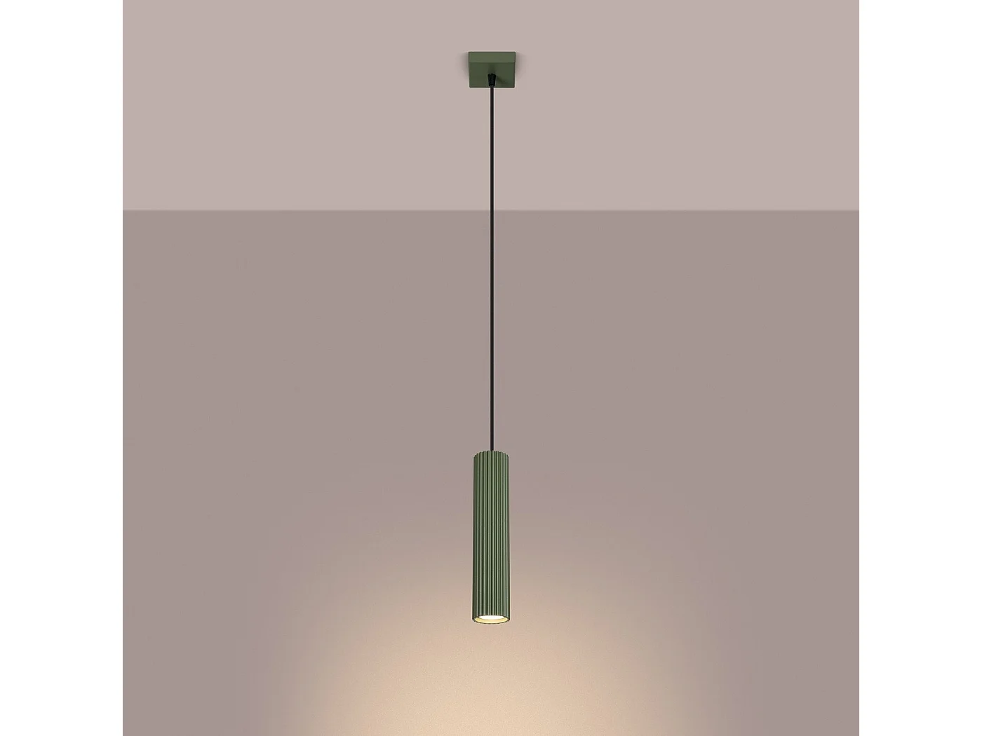 Lampe suspendue Onyx 1 vert olive