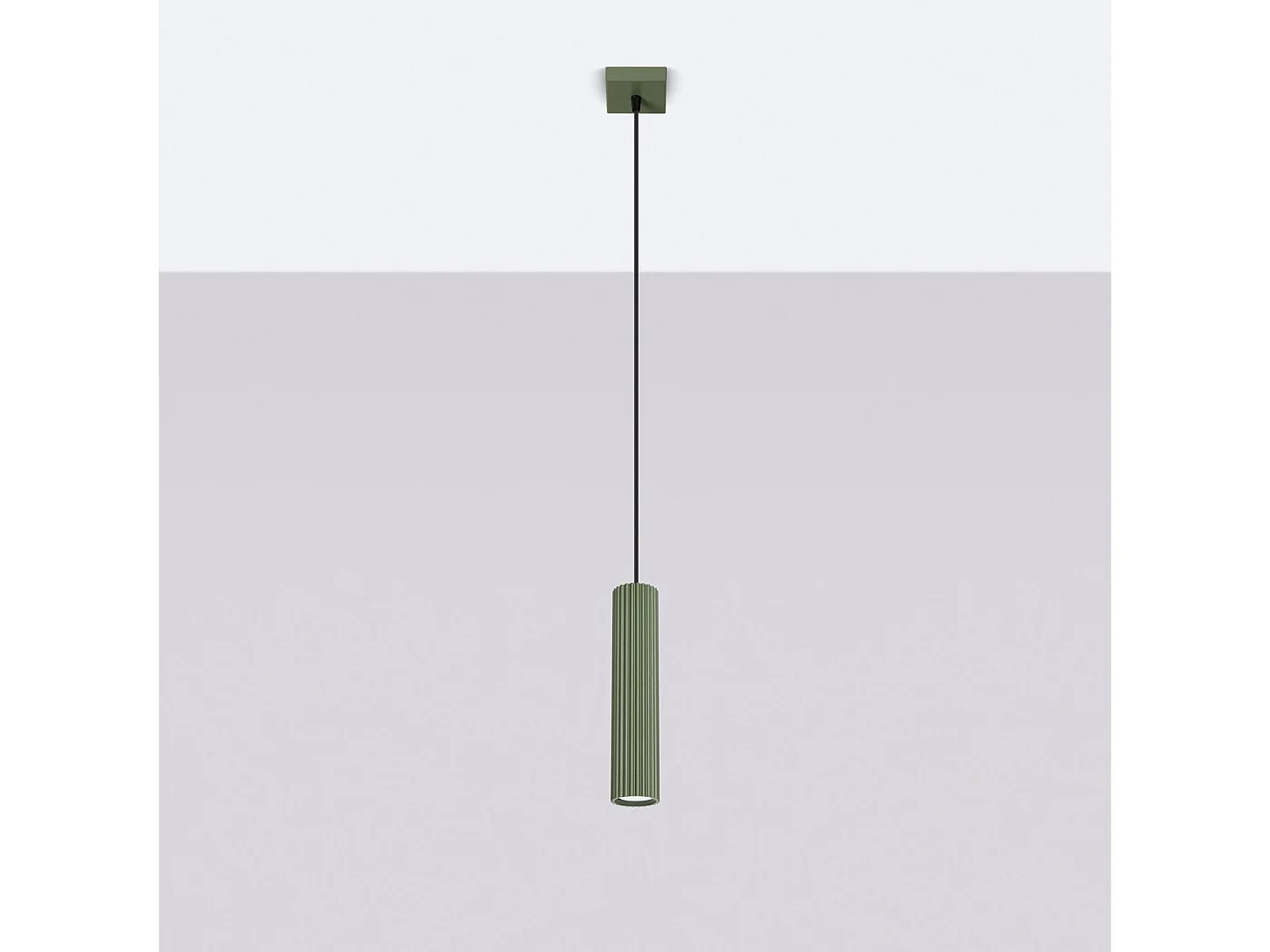 Lampe suspendue Onyx 1 vert olive
