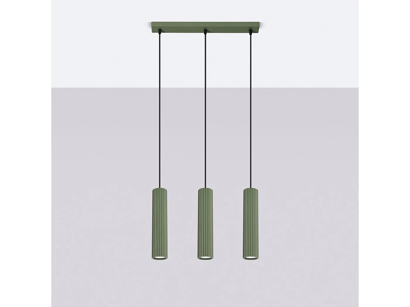 Lampe suspendue Onyx 3L vert olive
