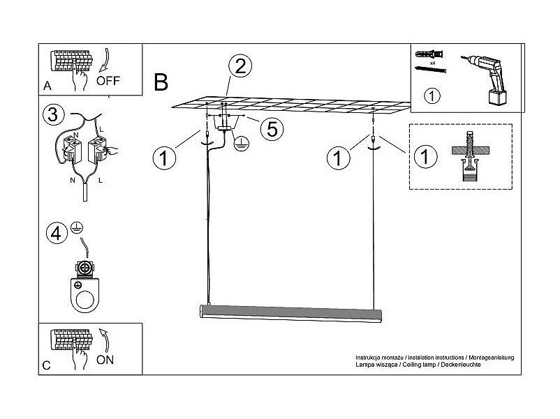 Lampe suspendue Oris blanc LED 4000K