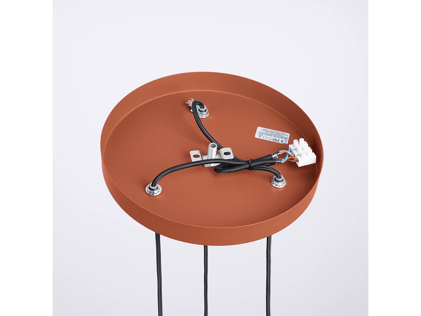 Lampe suspendue Orbis 3P rouge ochra