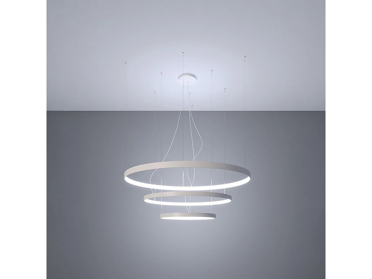 Lustre Nyra 3 55-78-110 blanc LED 4000K