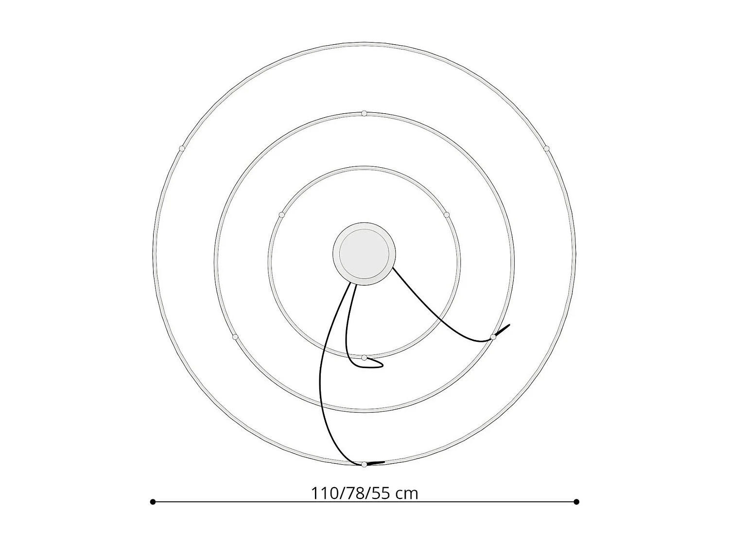 Lustre Nyra 3 55-78-110 blanc LED 4000K