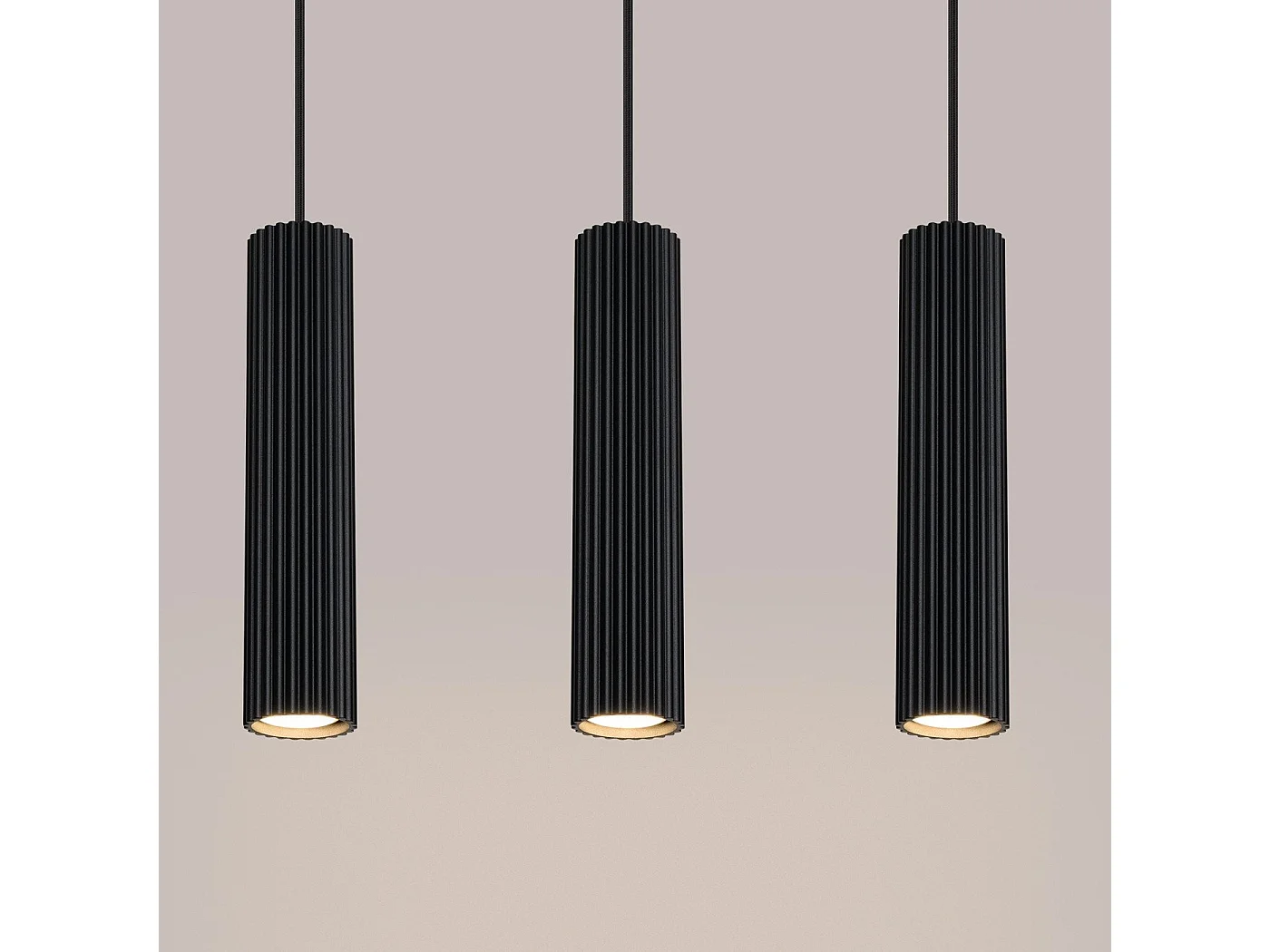 Lampe suspendue Onyx 3L noir