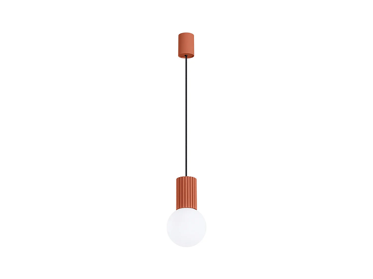 Lampe suspendue Orbis 1 rouge ochra