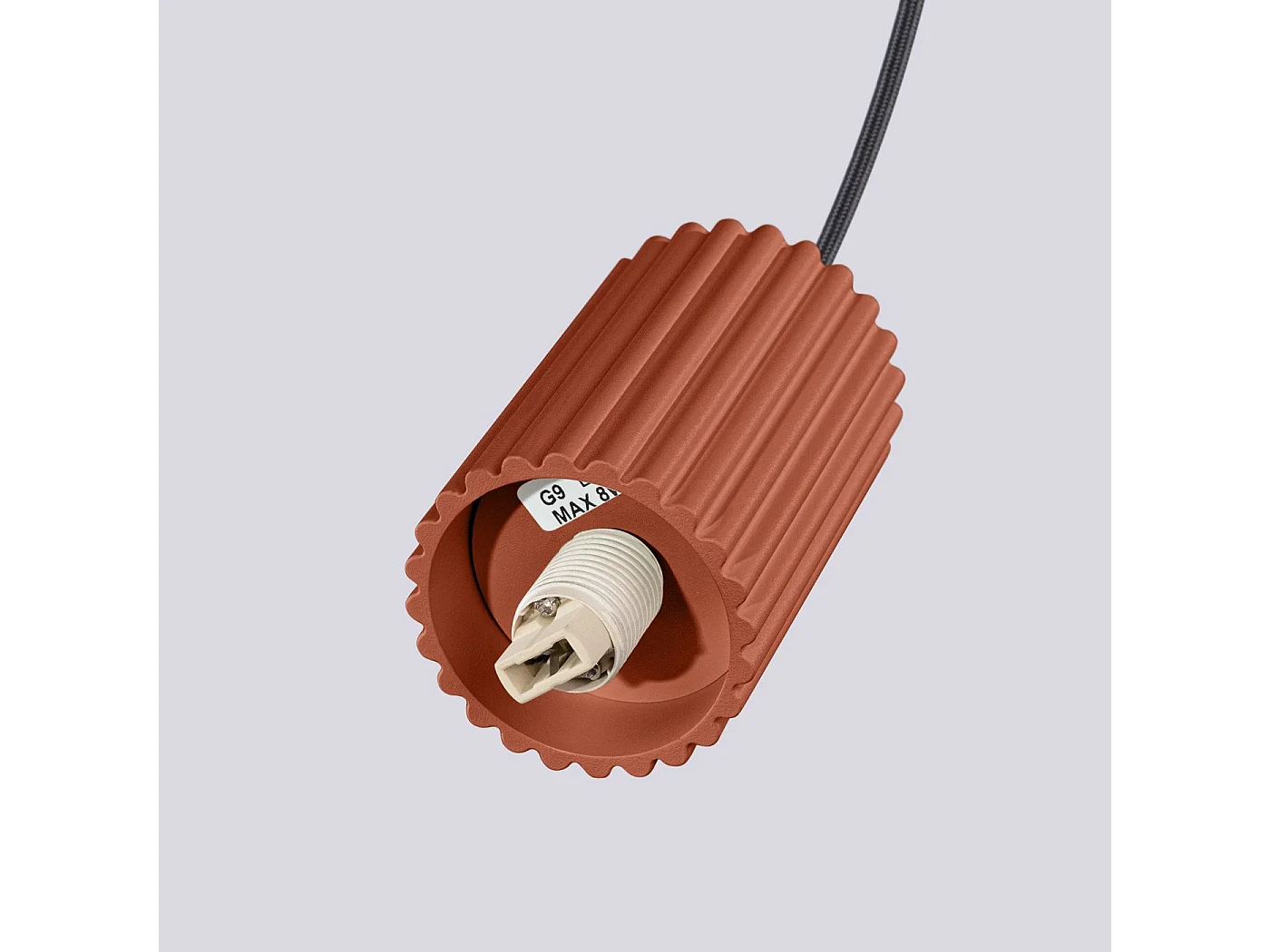 Lampe suspendue Orbis 1 rouge ochra