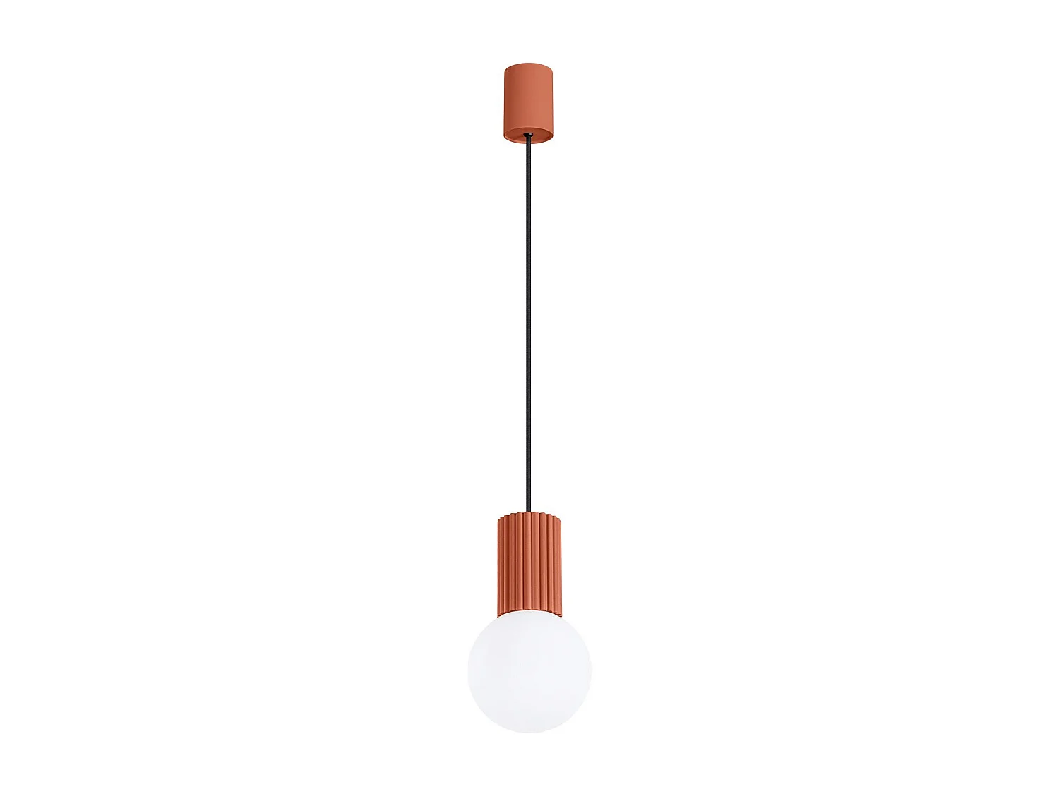 Lampe suspendue Orbis 1 rouge ochra