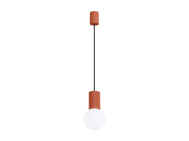 Lampe suspendue Orbis 1 rouge ochra