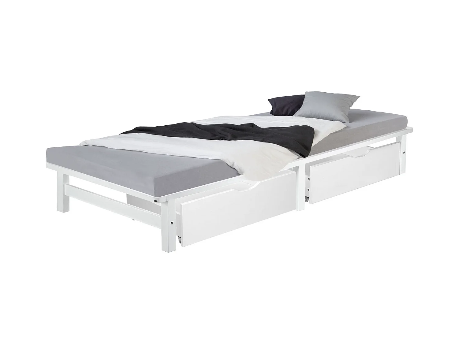 Tiroir de lit 82x53x22 cm blanc