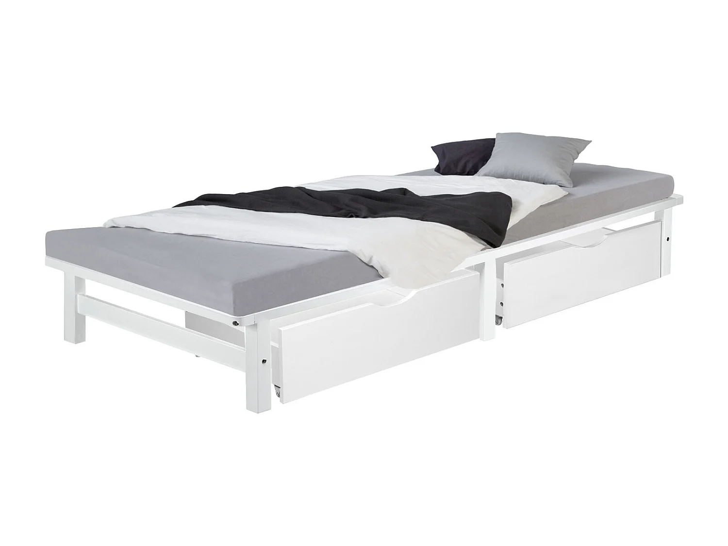 Tiroir de lit 82x53x22 cm blanc