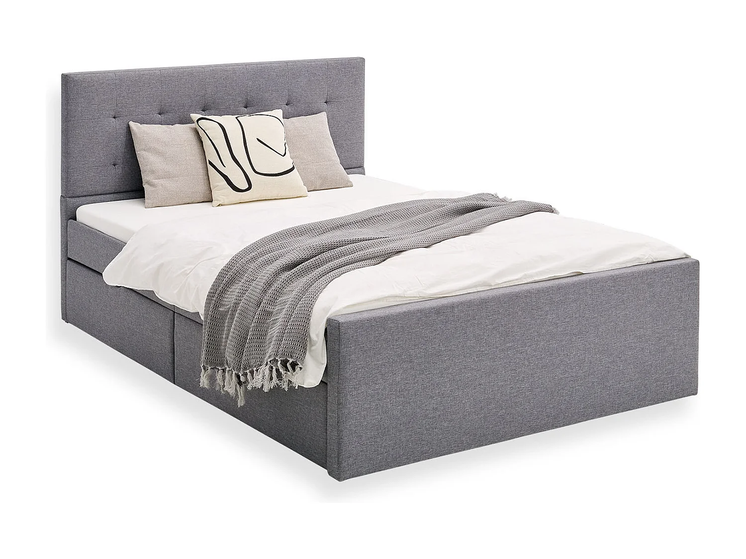 Bettkasten 99x37x26 cm grau, 2er-Set