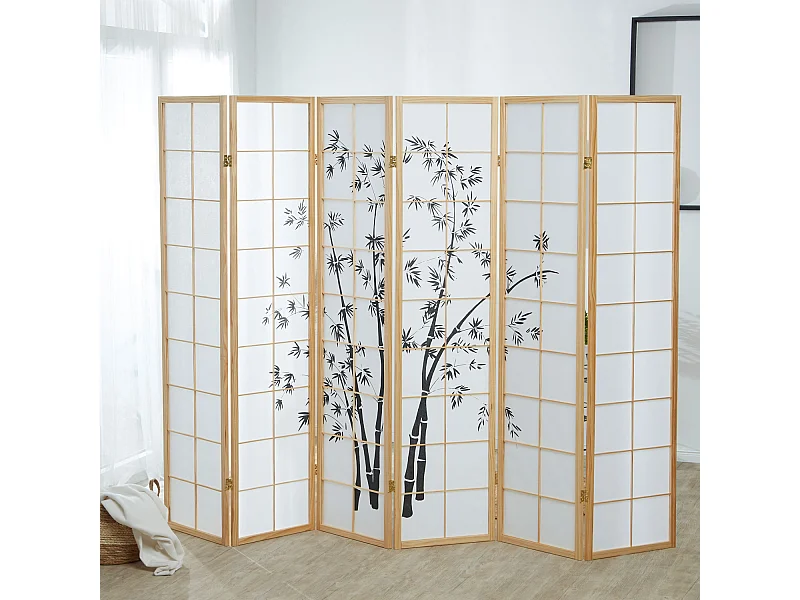 Kamerscheiding 263x179x2 cm natuurlijk rijstpapier