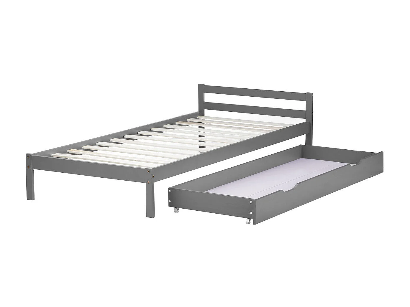 Tiroir de lit 173x63x16 cm gris