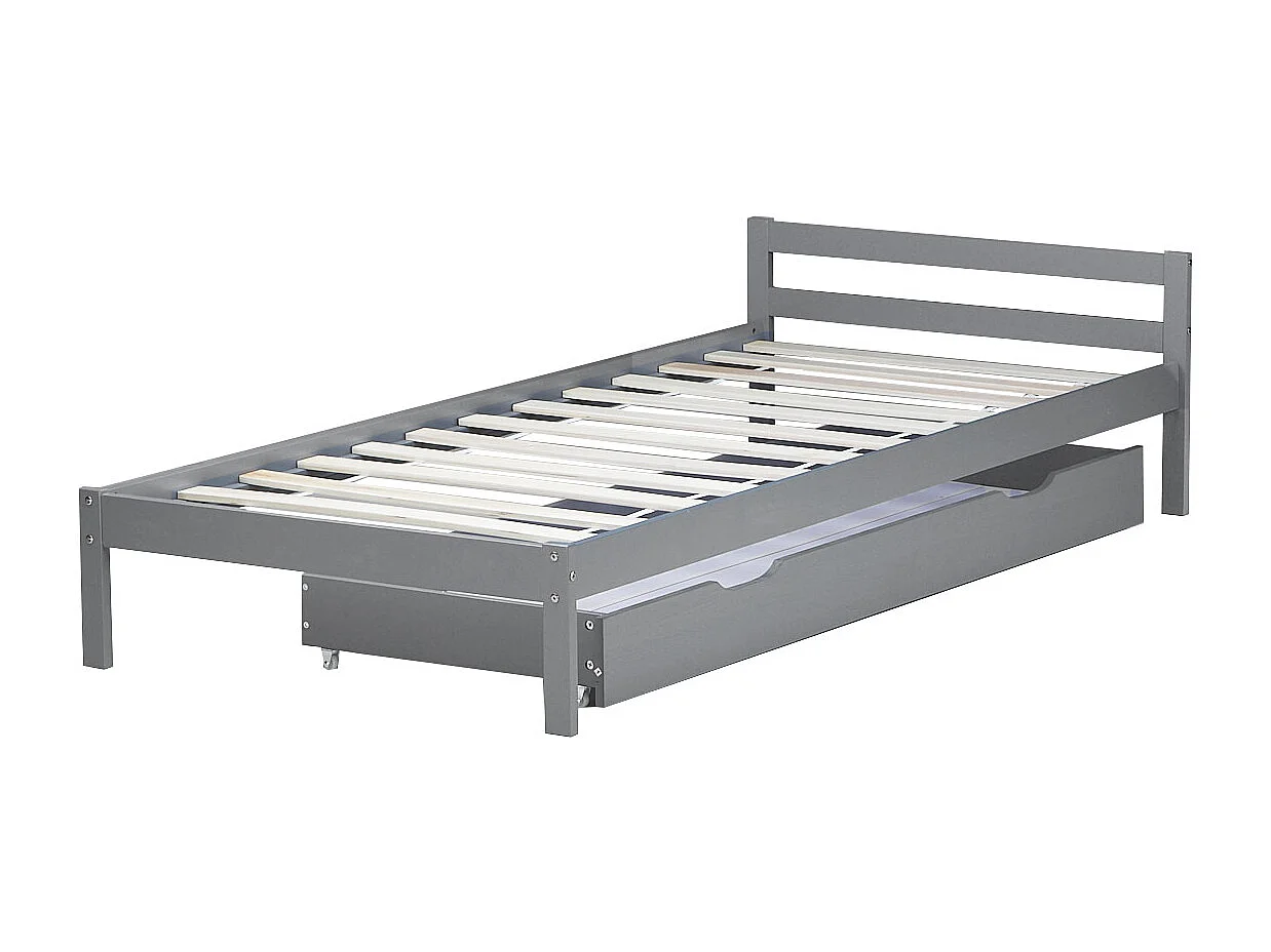 Cassetto per letto 173x63x16 cm grigio