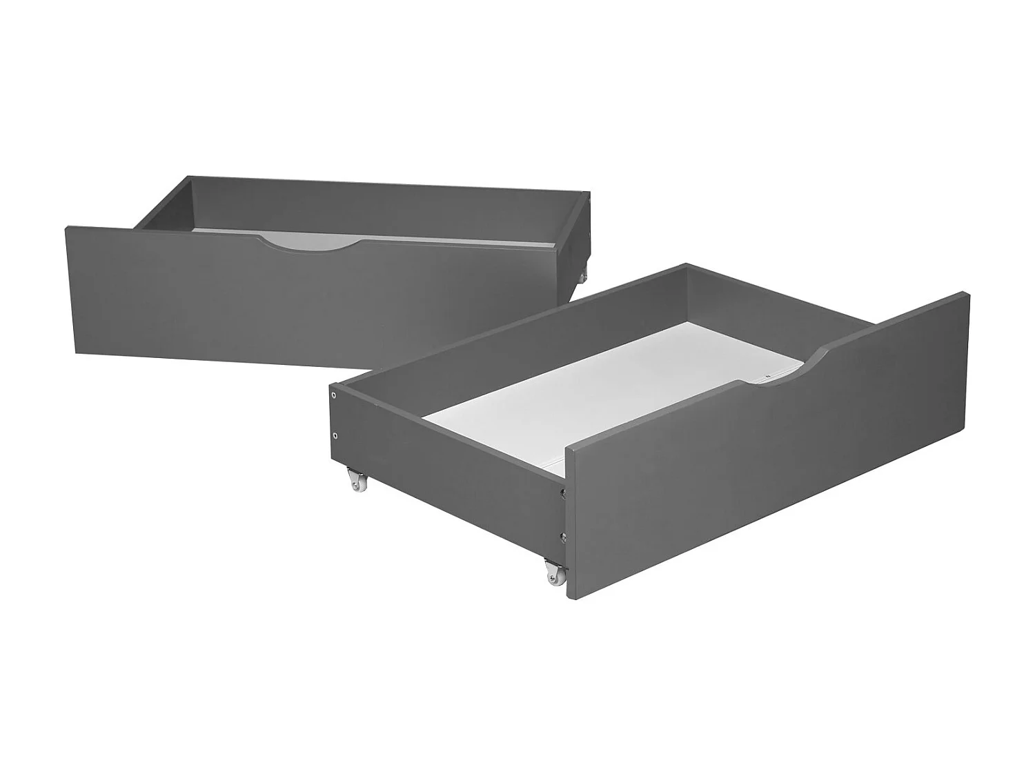 Tiroir de lit 82x53x22 cm gris