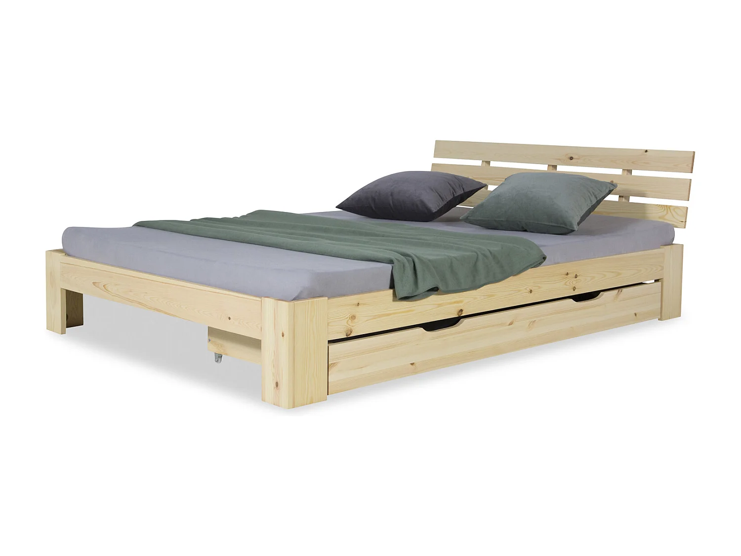 Tiroir de lit 173x63x16 cm naturel