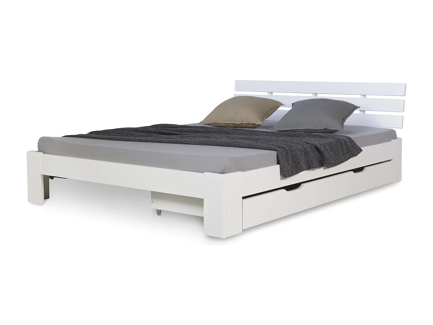 Bettkasten 173x63x16 cm weiß