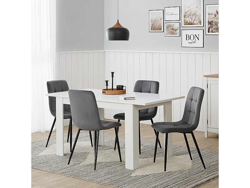 Esstisch 120x80x75 cm weiß