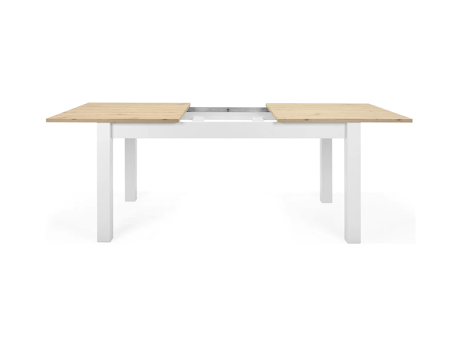 Table à manger et chaises 160x90x75 cm Gris Table en bois Blanc