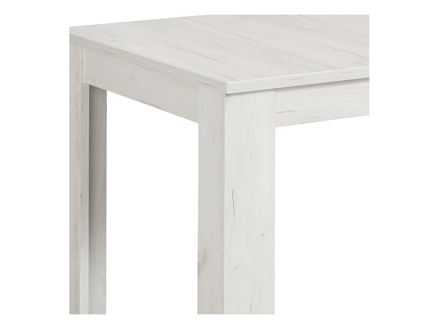 Table à manger 160x90x76 cm velours blanc gris