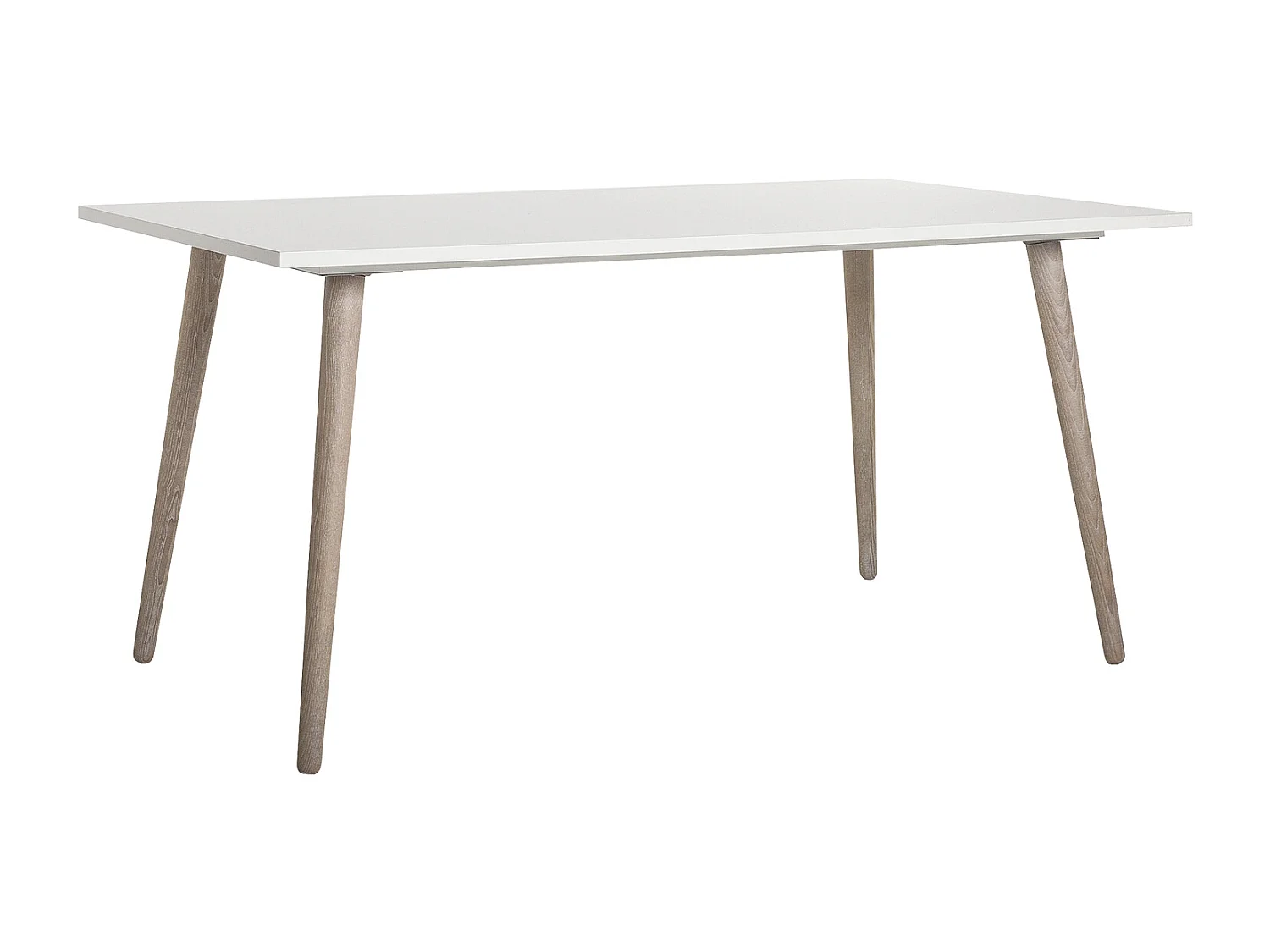 Table à Manger et Chaises 160x90x75 cm Blanc et Naturel Table de Cuisine Extensible avec Chaises Rembourrées Anthracite