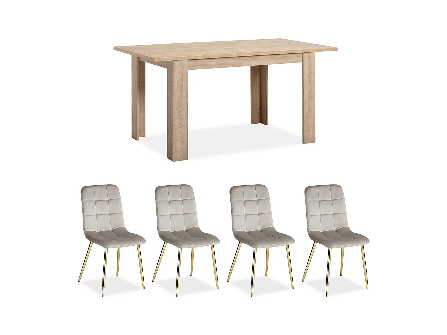 Table à manger 120x80x75 cm chêne sonoma naturel