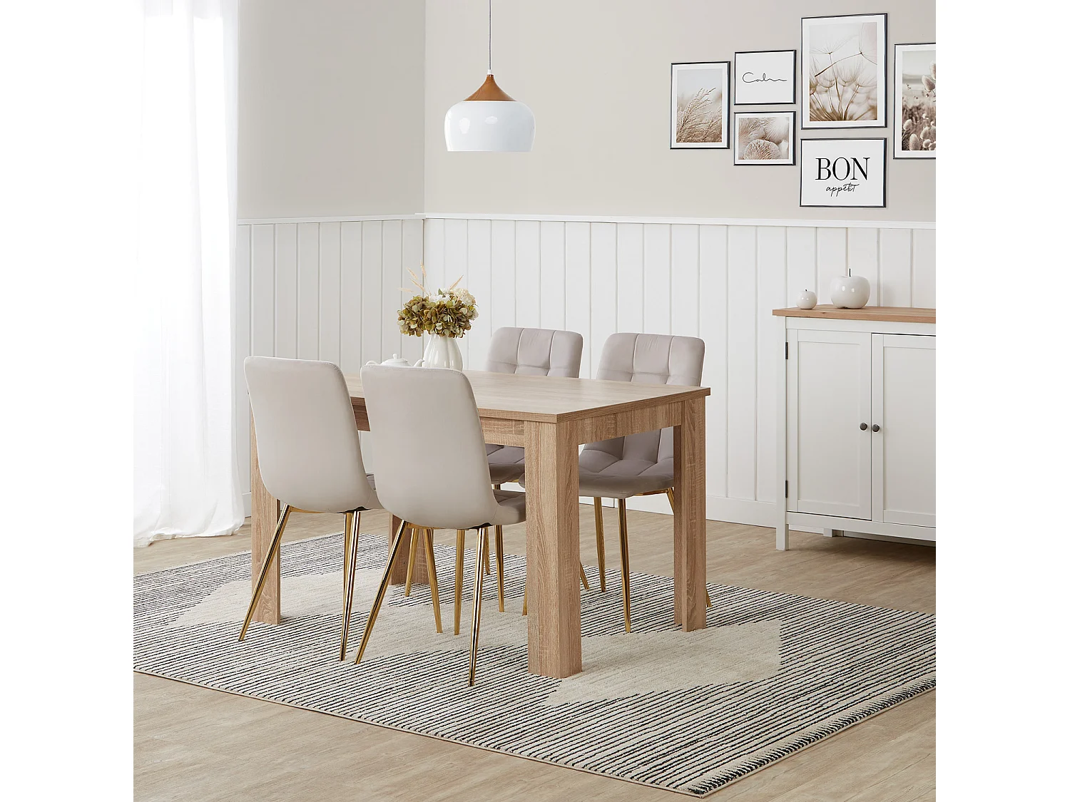 Table à manger 120x80x75 cm chêne sonoma naturel