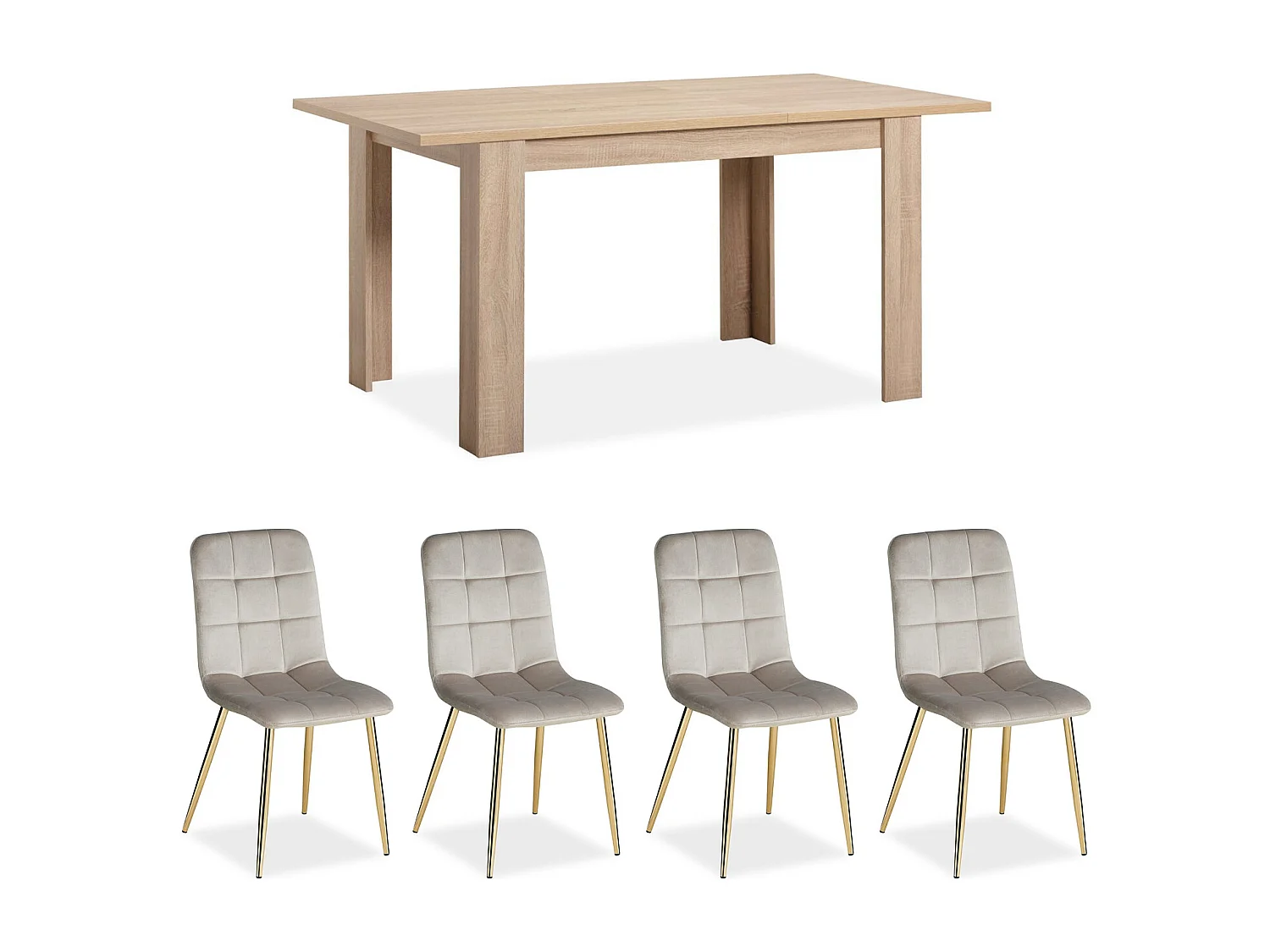 Esstisch 120x80x75 cm, natürliche Sonoma-Eiche