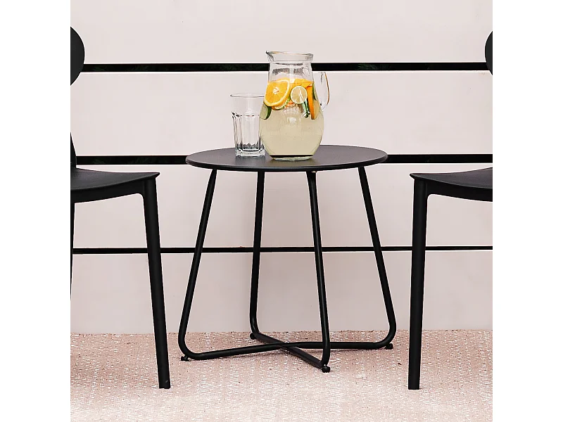 Table d'appoint 44,5x44,5x44,5 cm noire