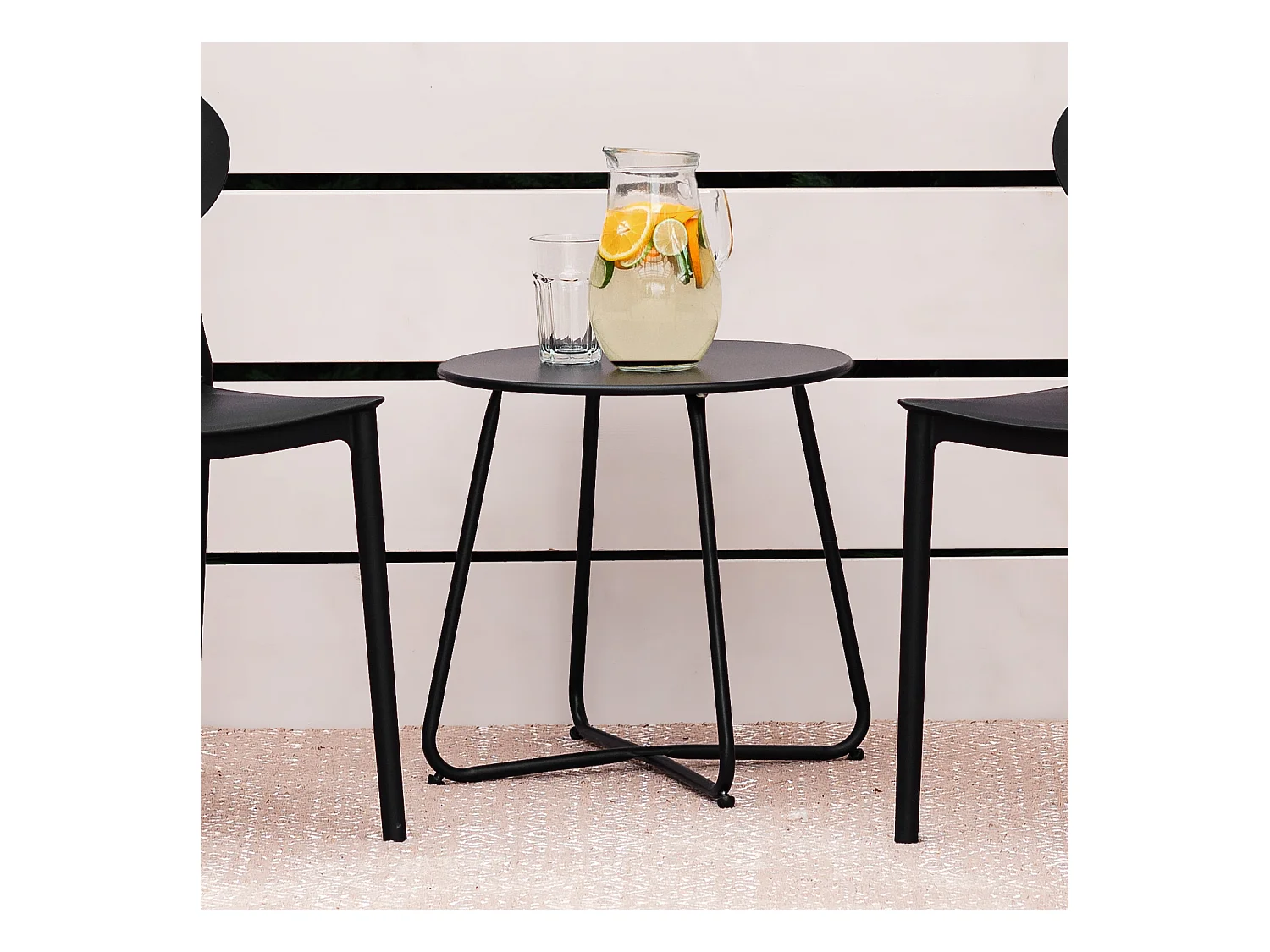 Table d'appoint 44,5x44,5x44,5 cm noire