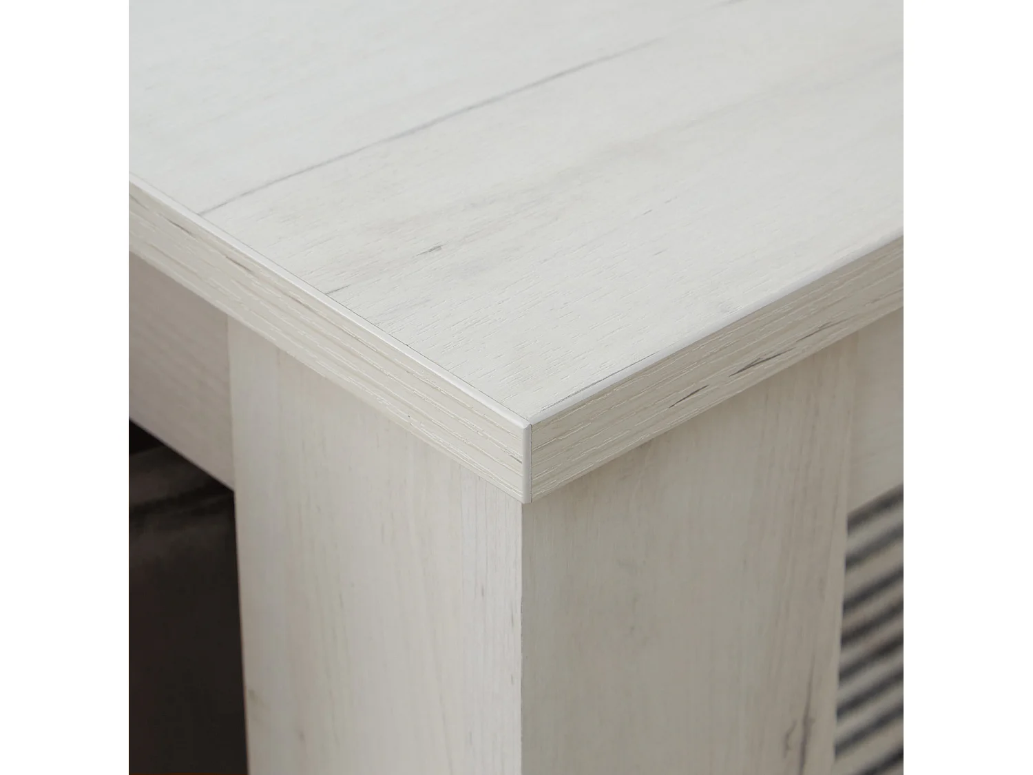 Table à manger 160x90x76 cm blanc anthracite