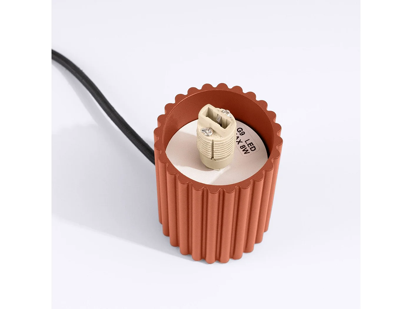 Lampe à poser Orbis rouge ochra