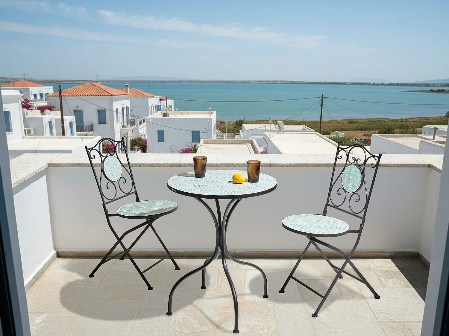 Table bistrot ANAPO 60 cm 60 cm Métal Noir