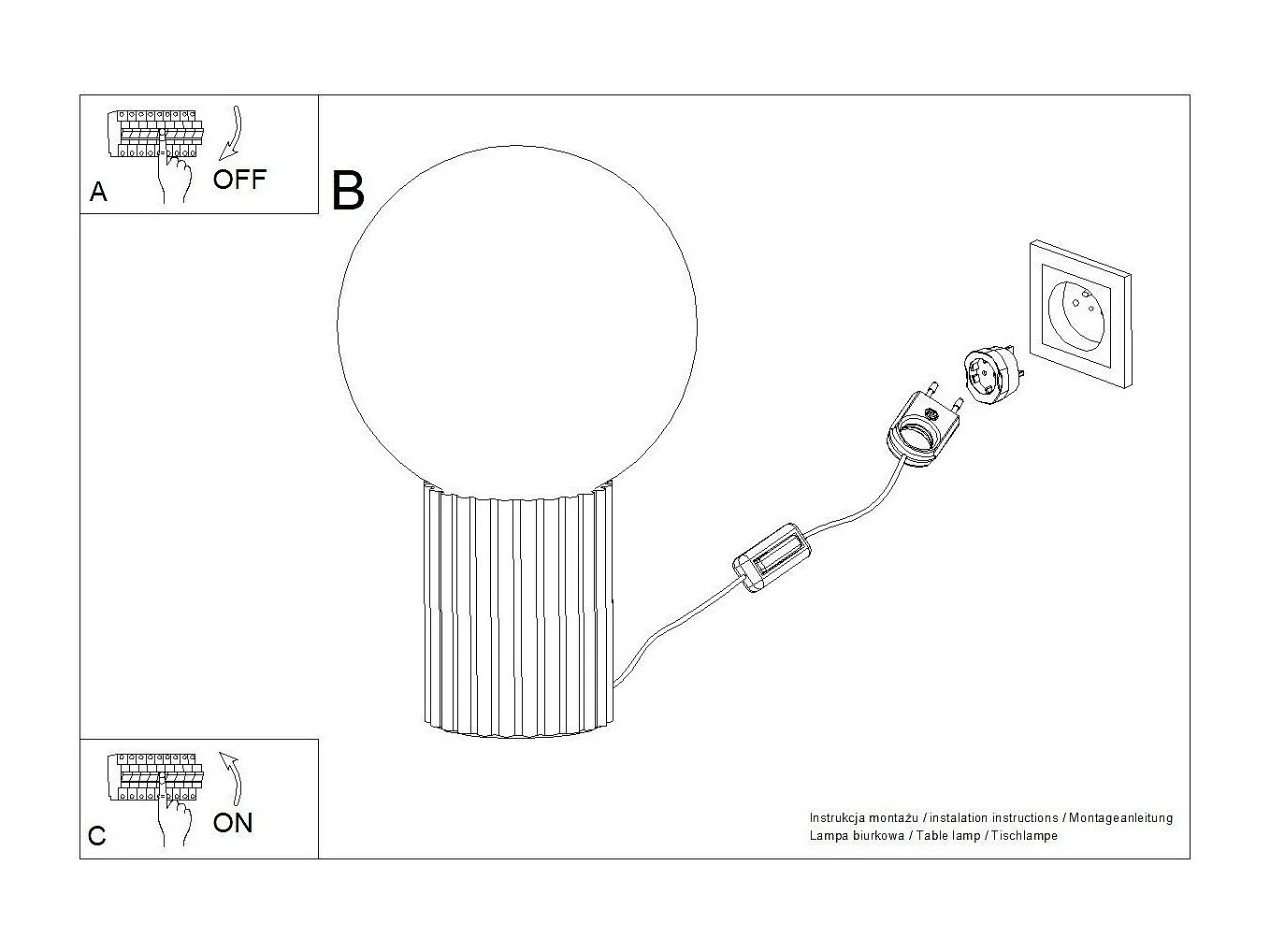 Lampe à poser Orbis blanc
