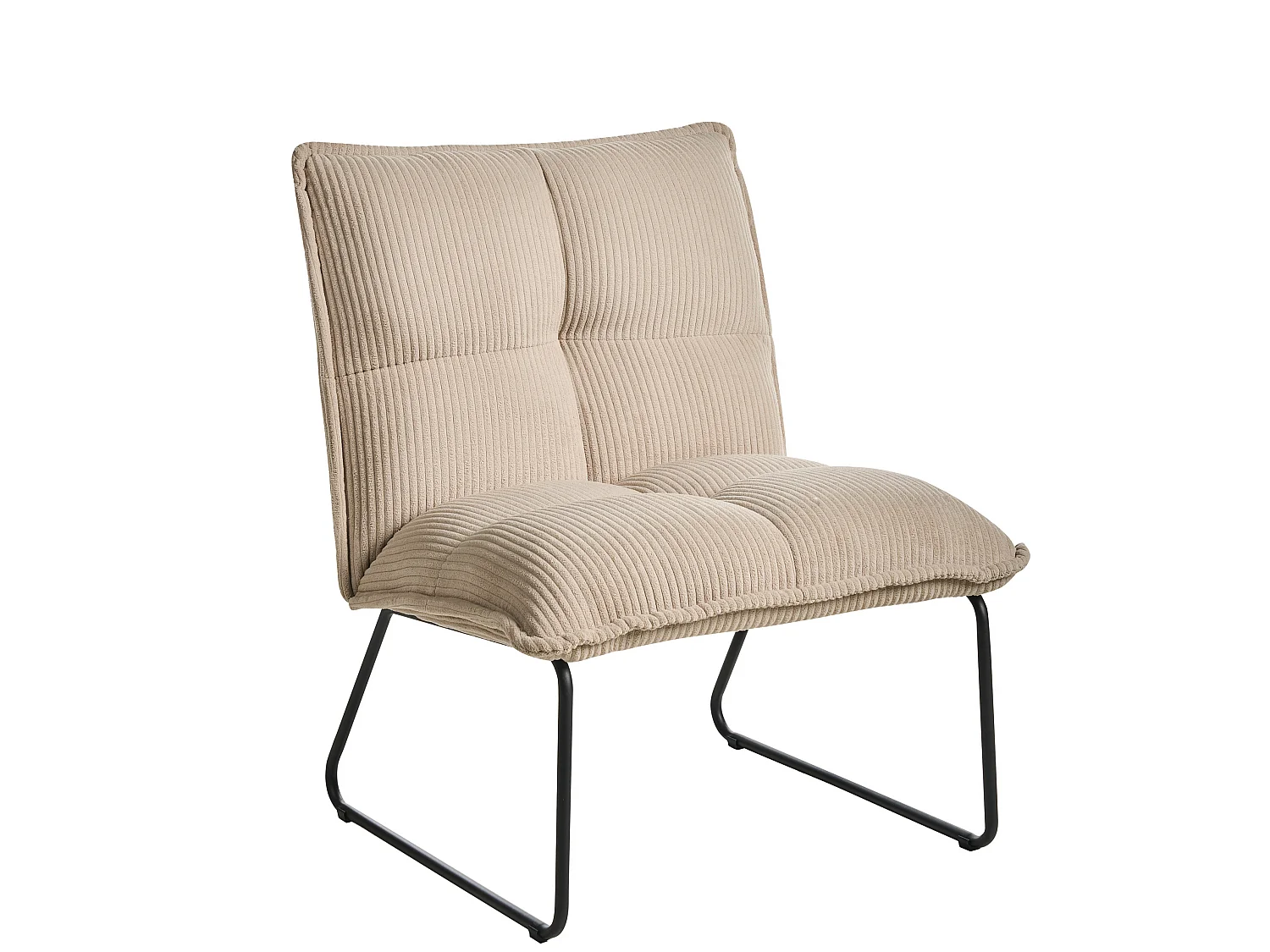 Lot de 2 fauteuils BJASTA Velours côtelé Beige