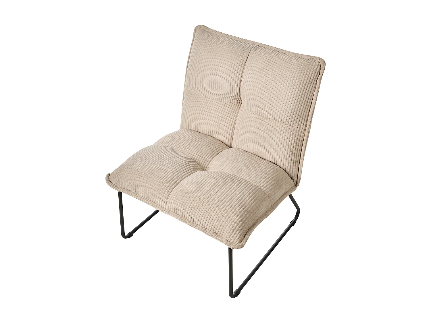 Lot de 2 fauteuils BJASTA Velours côtelé Beige