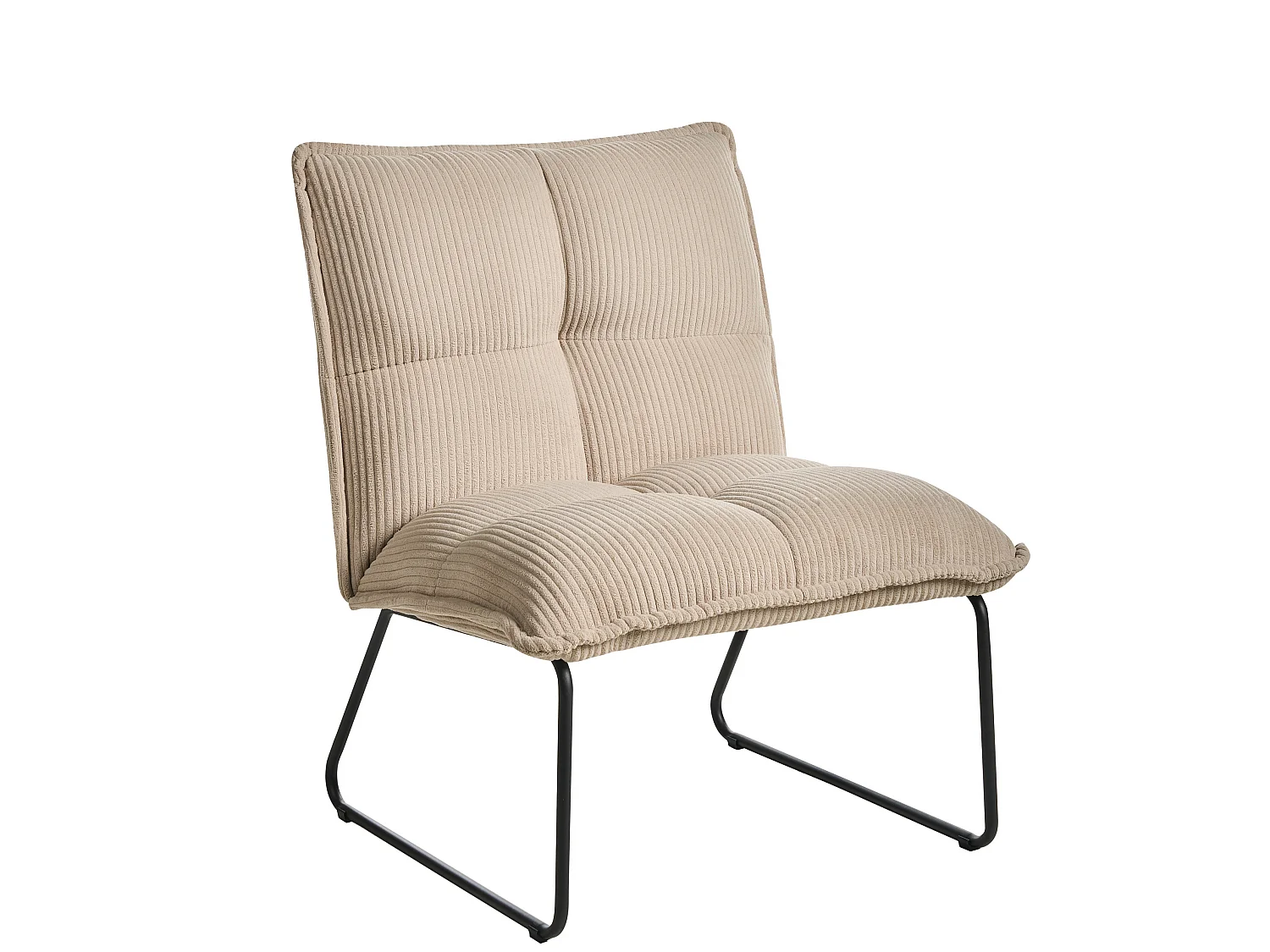 Lot de 2 fauteuils BJASTA Velours côtelé Beige