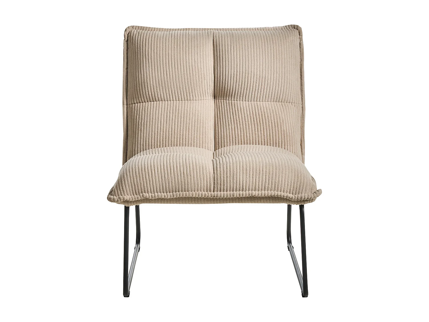 Lot de 2 fauteuils BJASTA Velours côtelé Beige