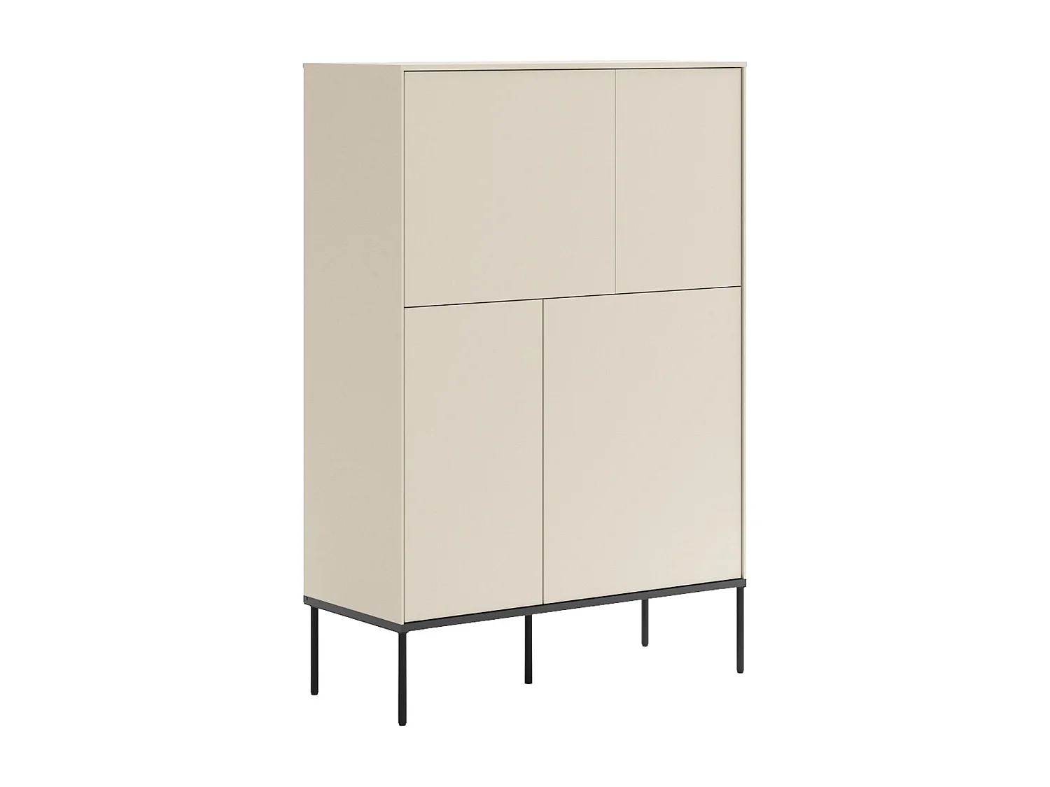 Buffet haut 4 portes – crème – 95 cm – BELLEZO