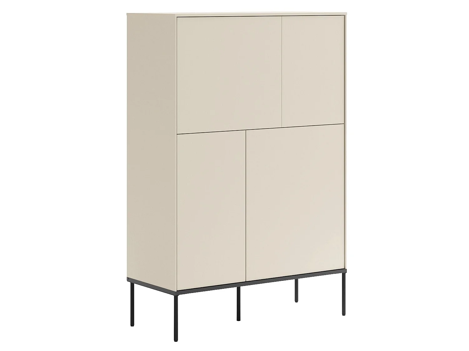 Buffet haut 4 portes – crème – 95 cm – BELLEZO