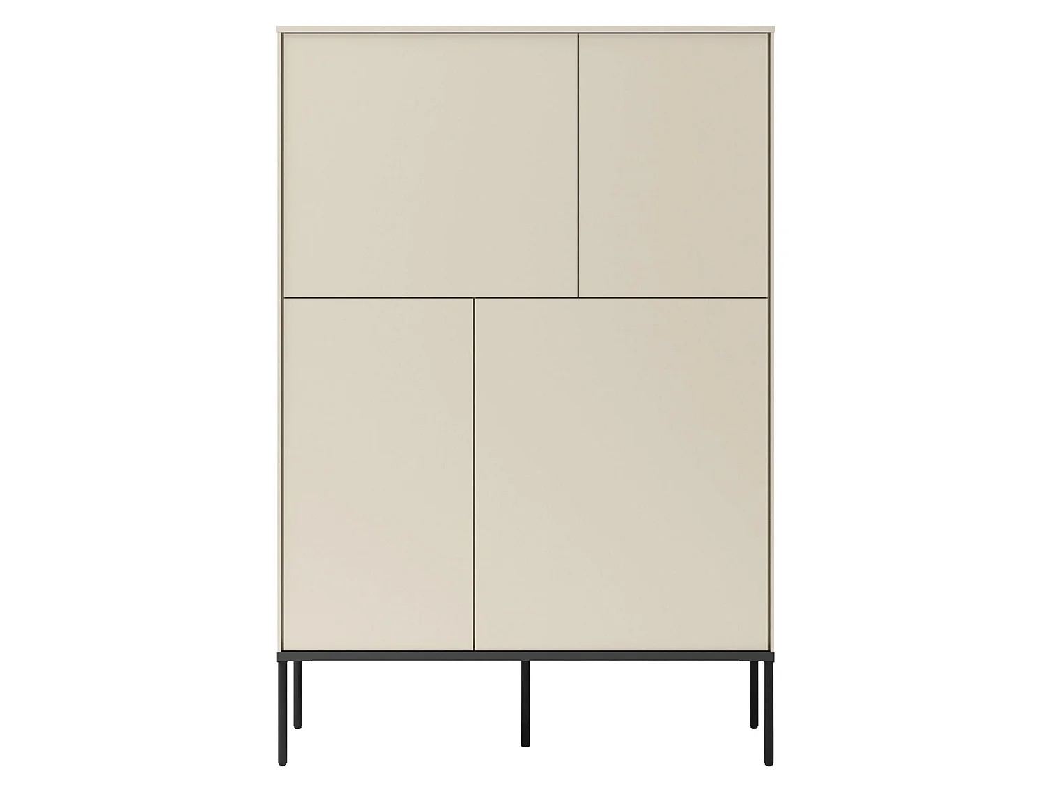 Buffet haut 4 portes – crème – 95 cm – BELLEZO